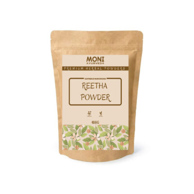 Moni Ayurveda Reetha Powder - Promotes Hair Growth, Helps To Control Premature Greying Of Hair & Helps To Improve The Hair Quality And Make It Look Shiner And Also Helps To Remove Split Ends