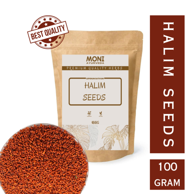 Moni Ayurveda Halim Seeds - Halam (Aliv Seeds for Eating) - Helps in Weight Loss, Prevents Hair Loss & Regulates Menstrual Cycle